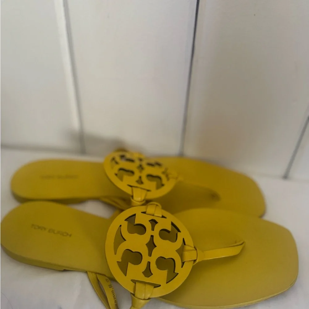 Tory Burch miller sandals, brand new- square toe, size 10. RARE, retail $230
